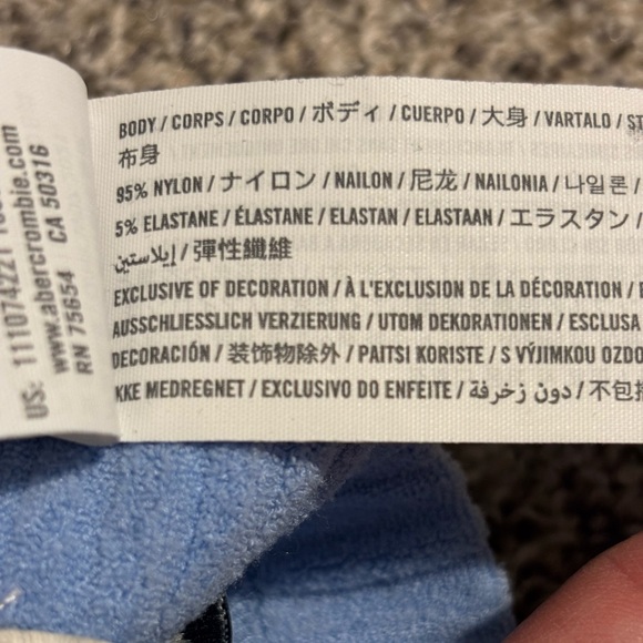 Light Blue Textured Swim cover up Skirt - Picture 5 of 7